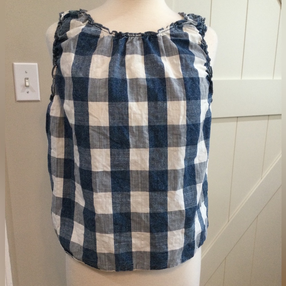 a.n.a. Large sleeveless checkered top DP